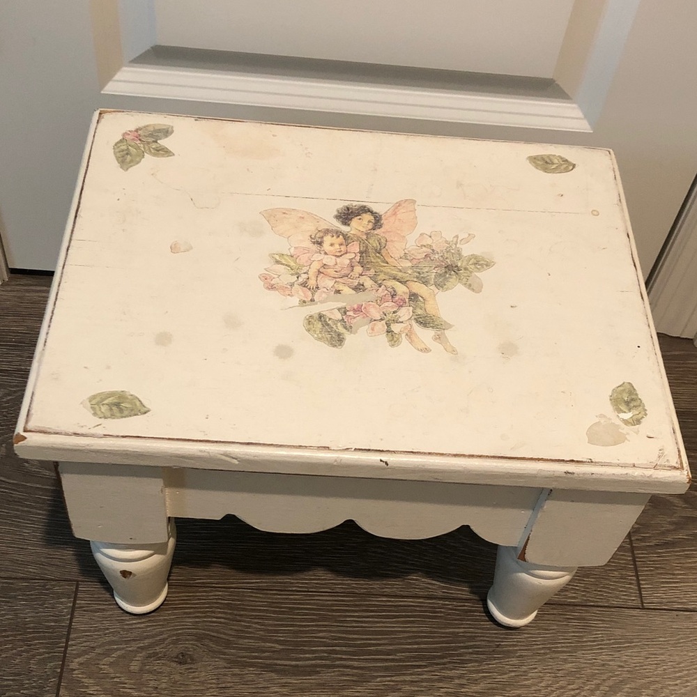 Child’s Fairy Table Bench Footstool Please Read